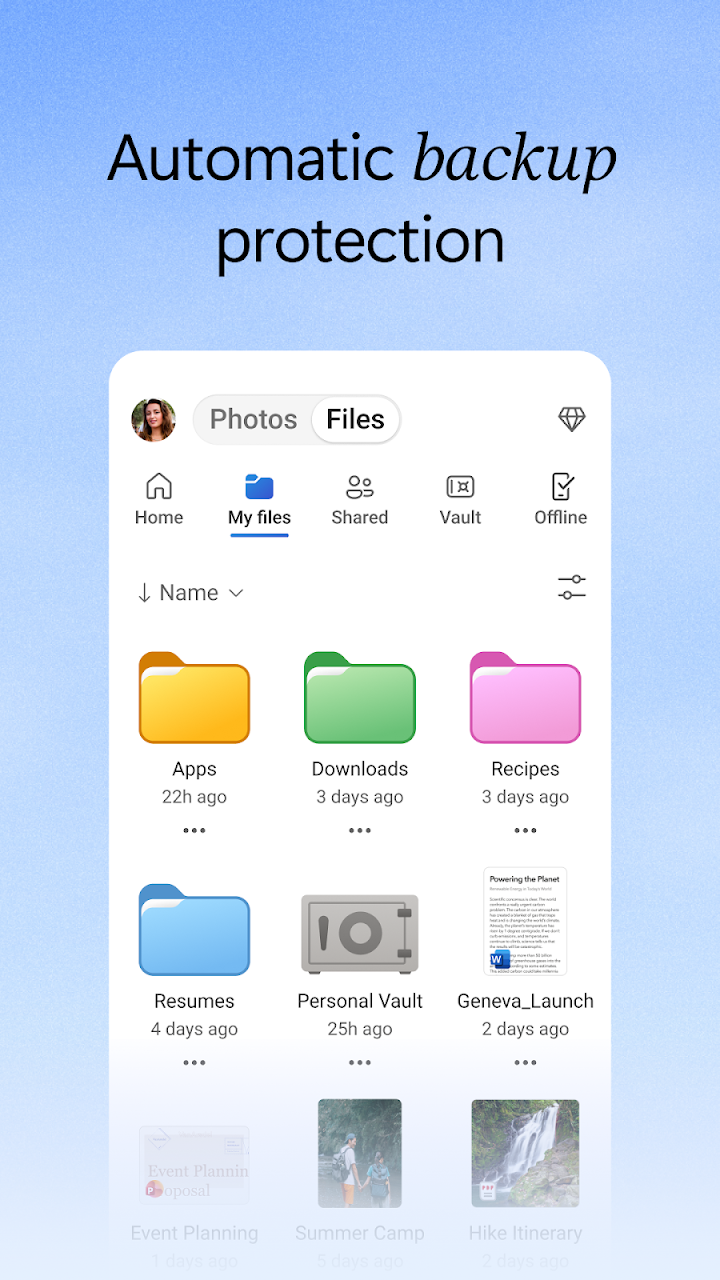 Microsoft OneDrive screenshot