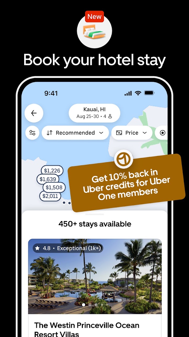 Uber: Rides, eats, hotels screenshot